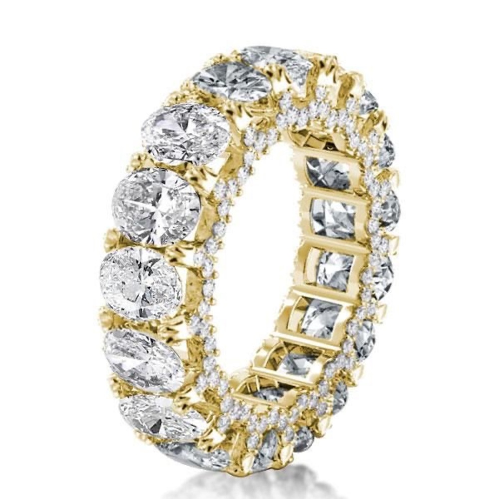 Italo Oval Eternity Wedding Band For Women